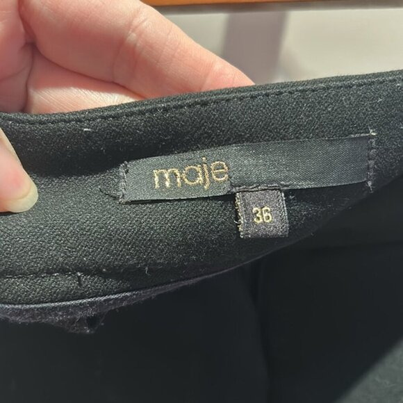 🎀 MAJE black zip fly pants slim pants 26 made in Bulgaria - Picture 5 of 9